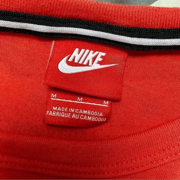 Nike Coral Red Racerback Tank Top Medium Block Logo Activewear Shirt - Picture 7 of 11